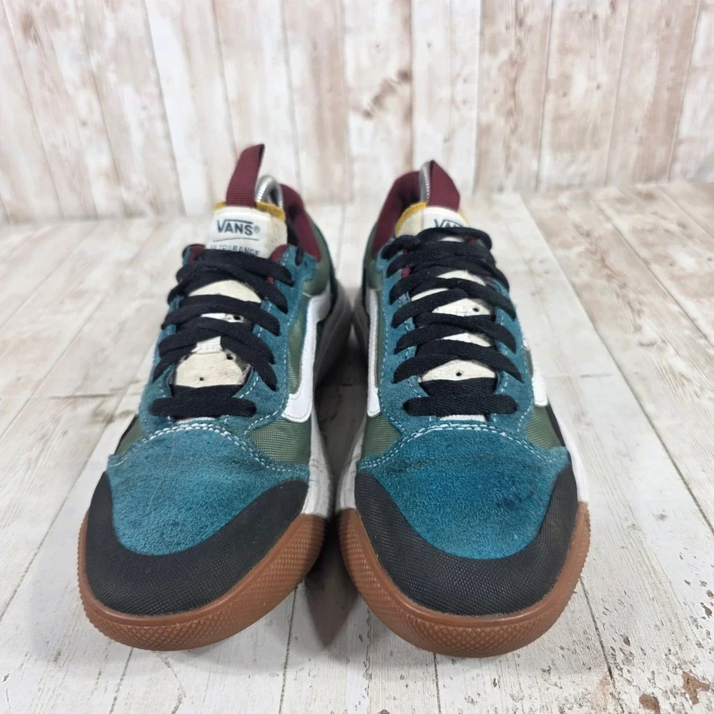 Vans UltraRange EXO Sneakers Teal Green Burgundy 721356 Womens 9.5 Mens 8.0